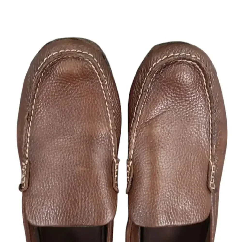 Bass Shoes Mens 11 Slip On Driving Loafers Brown Leather Classic Cristo Comfort